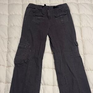 Brandy Melville Charcoal Cargo Pants